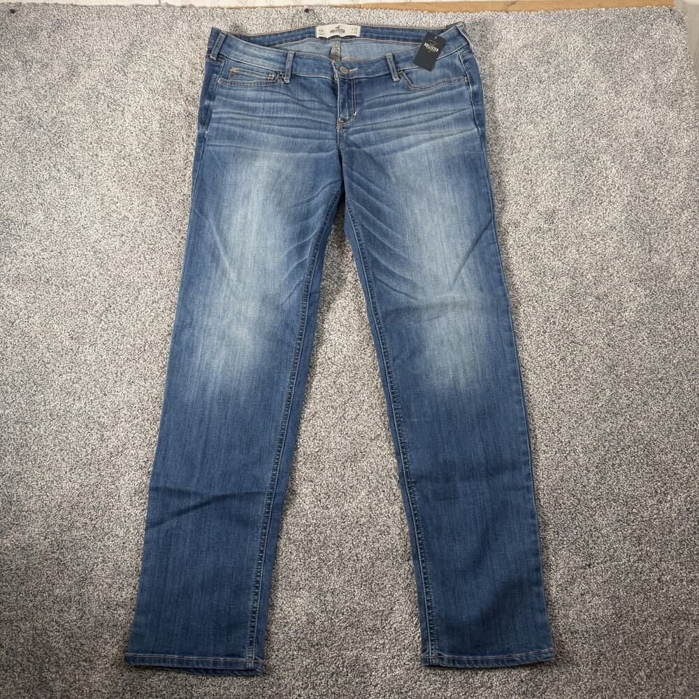 Hollister Low Rise Skinny Jeans Juniors Size 15R 32x32 Blue Stretch Indie Sleaze